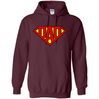 Fathers Day T-shirt Super Dad Maroon