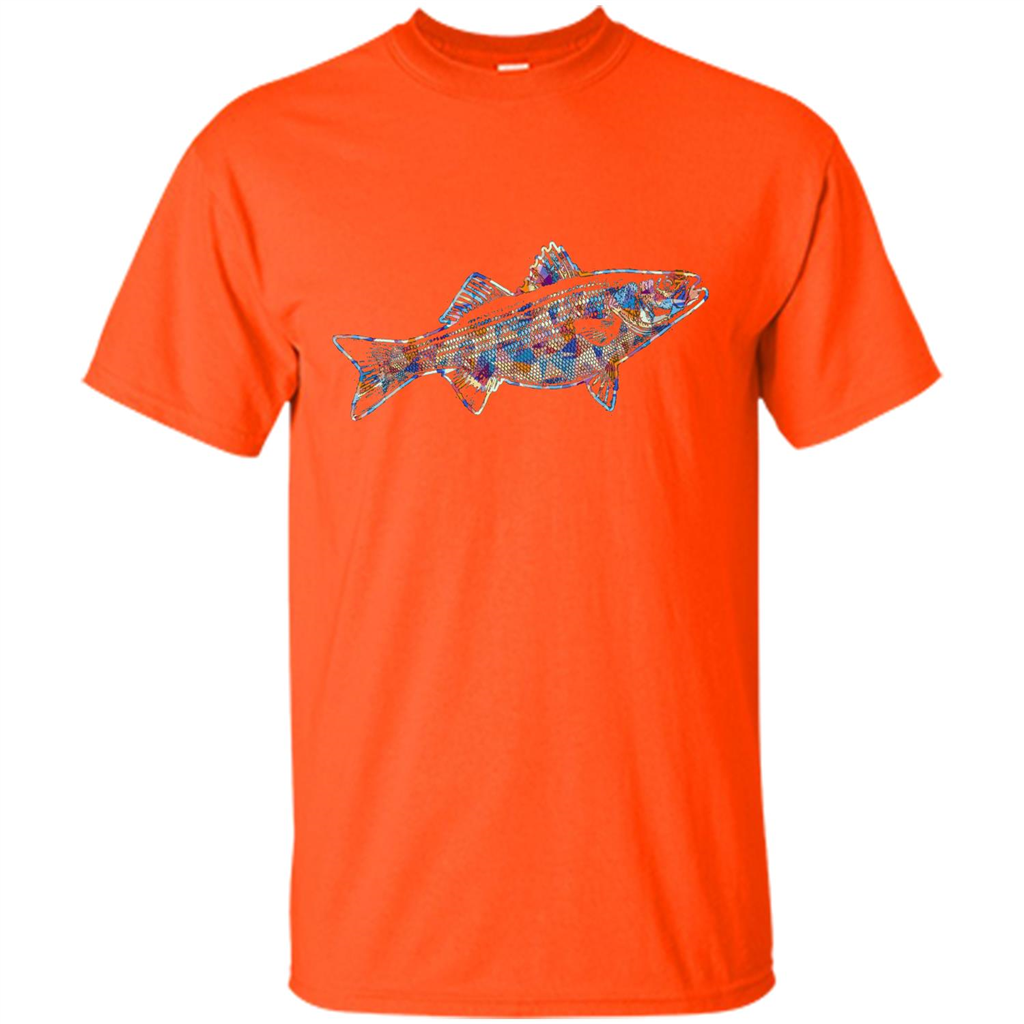 Striped Bass T-shirts - Love Striped Bass Colorful T shirts Orange
