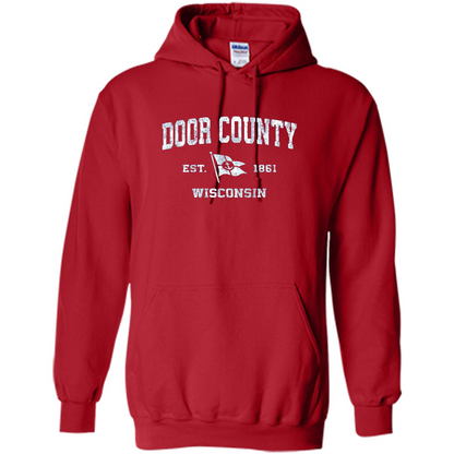 Door County Wisconsin WI Est 1861 T-shirt Red