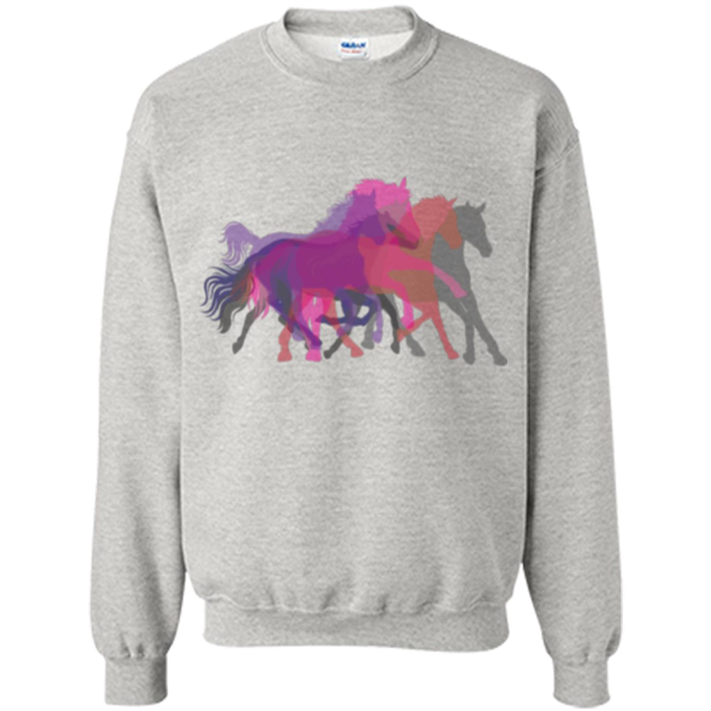 Beautiful Shadow Horses T-shirt Ash