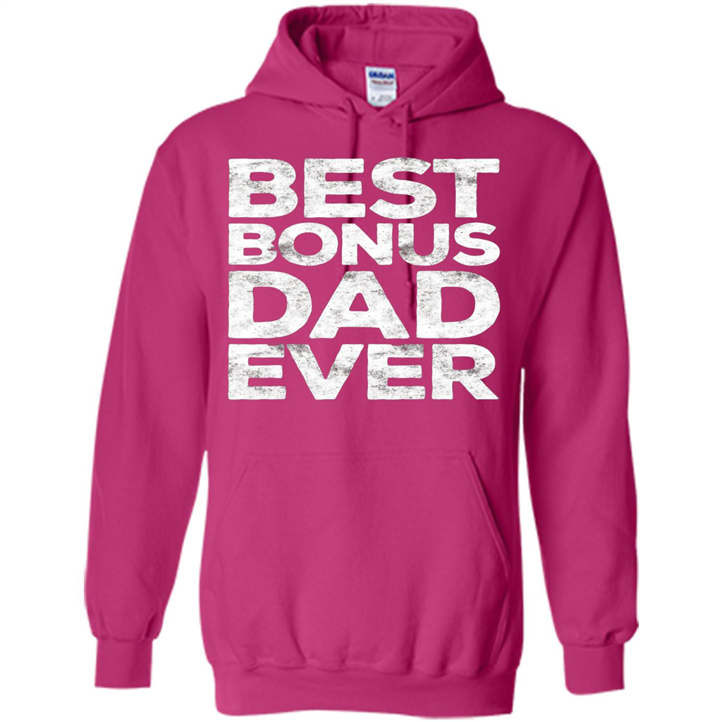 Fathers Day T-shirt Best Bonus Dad Ever Heliconia