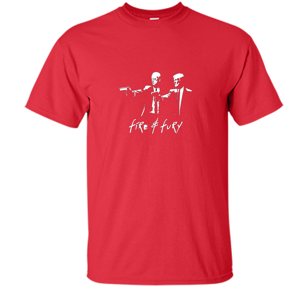 President Trump And General Mattis Fire And Fury T-shirt Red