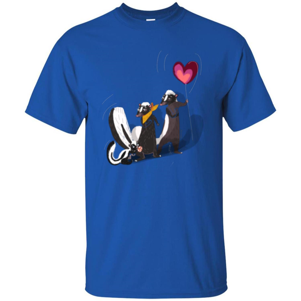 Happy Skunk Famiily T-shirt Royal