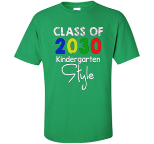 Kindergarten T-shirt Class Of 2030 Kindergarten Style T-shirt