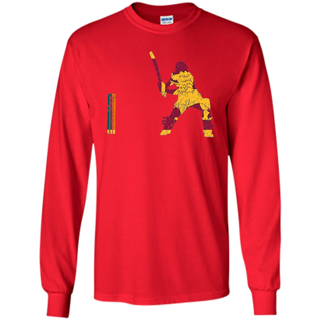 American Football T-shirt Sri Lankan Cricketer Batsman Wicket Cricket Match Red