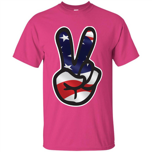 Amreican Flag Peace Guy T-shirt