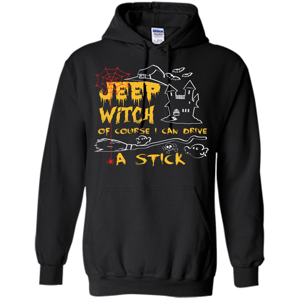 Halloween T-shirt Jeep Witch Of Course I Can Drive A Stick T-shirt