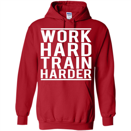 Work Hard Train Harder Quote T-Shirt Red