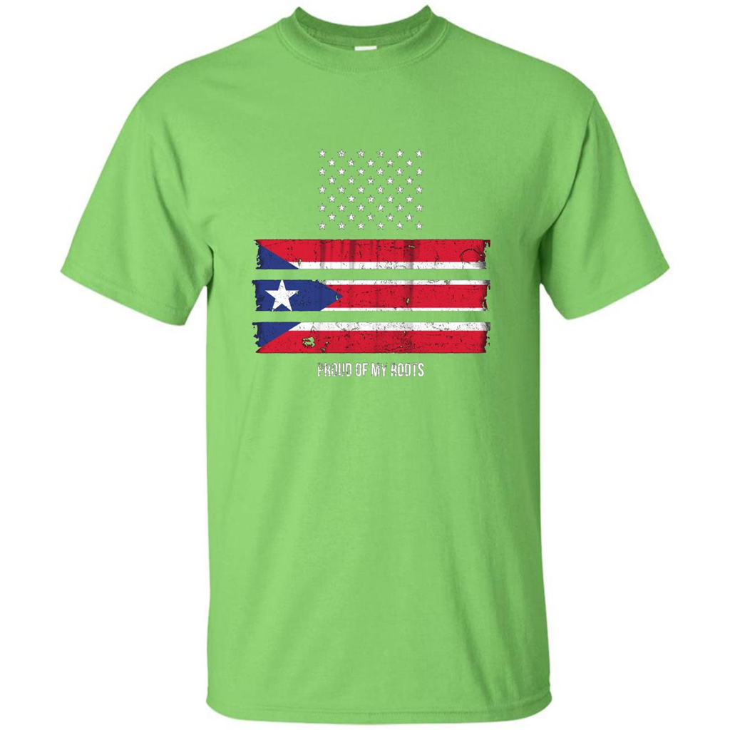 Puerto Rico USA Flag Pride T-Shirt Lime