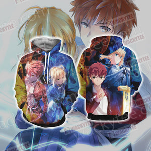 Fate/ Stay Night - Shirou Emiya and Saber 3D Hoodie