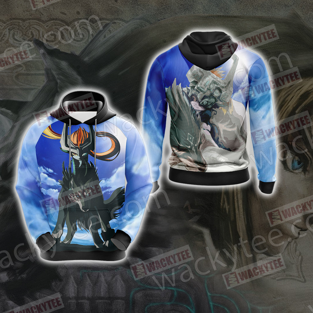 Legend of Zelda: Twilight Princess - Midna and Wolf Unisex 3D Hoodie