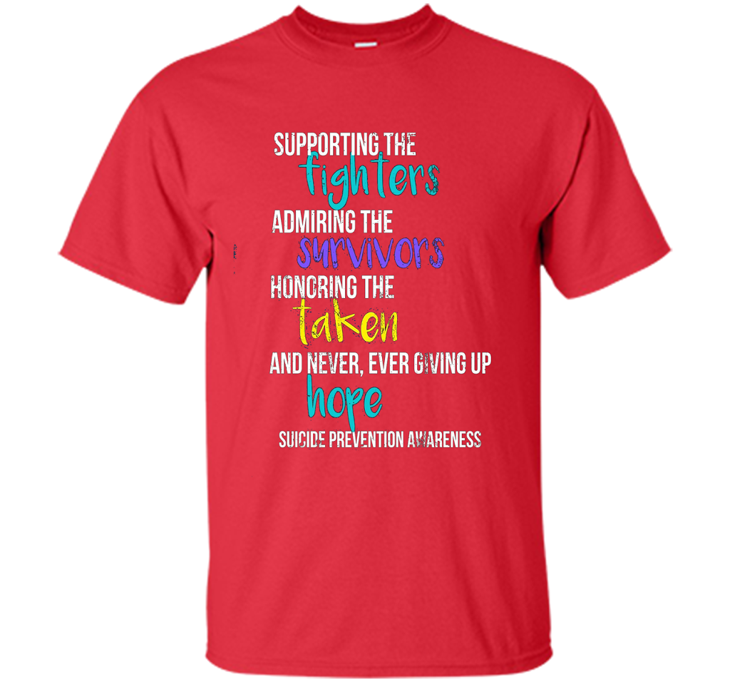 Vintage Suicide Prevention Awareness T-Shirt Distressed t-shirt Red