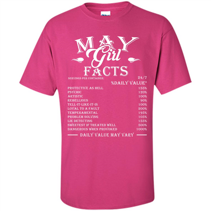 May Girl Facts T-shirt Heliconia