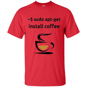 Sudo Apt-Get Install Coffee T-shirt