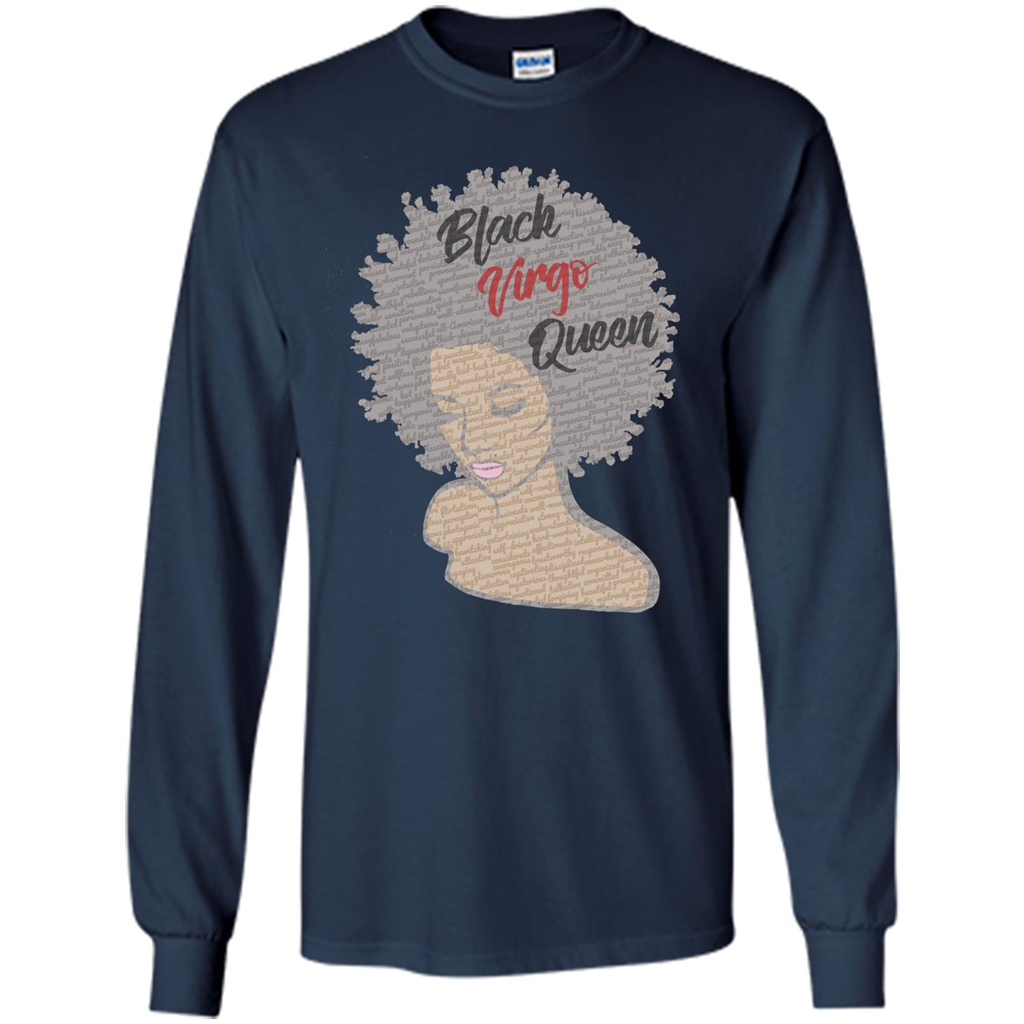 Black Virgo Queen T-shirt Navy