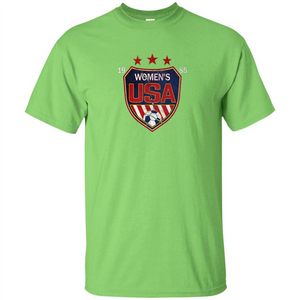 US National Woman's Soccer T-shirt USA Shield 1985 T-shirt