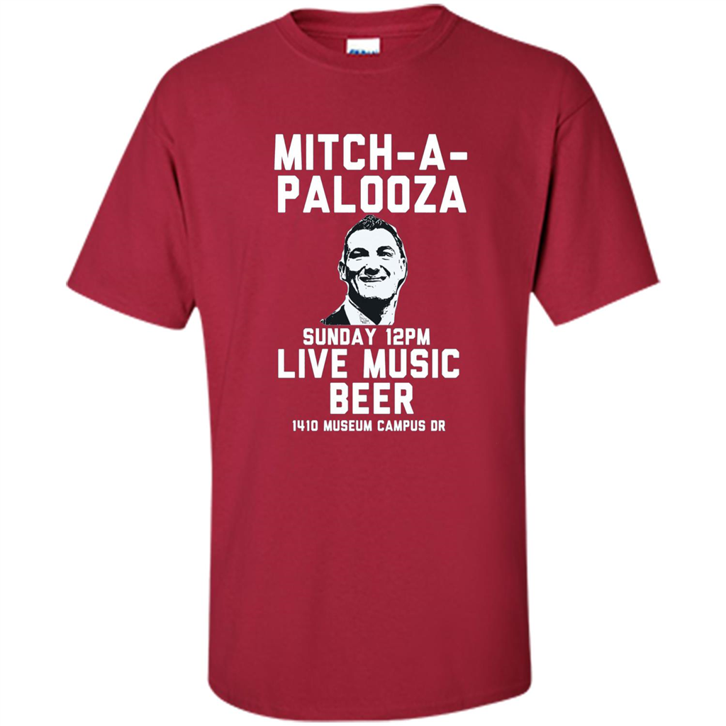 Mitch-a-palooza Live Music Beer T-shirt Cardinal