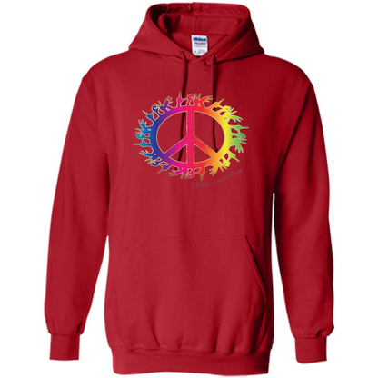 Peace and Love American Sign Language ASL T-shirt Red