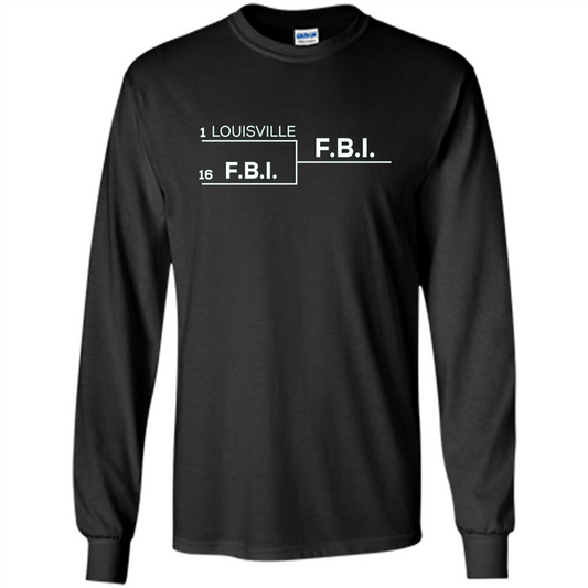 Louisville vs FBI Bracket T-shirt Black