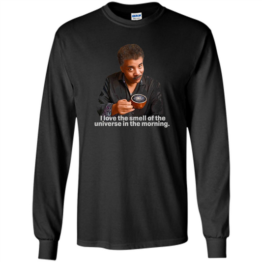 Neil Degrasse Tyson I Love The Smell Of The Universe T-Shirt Black
