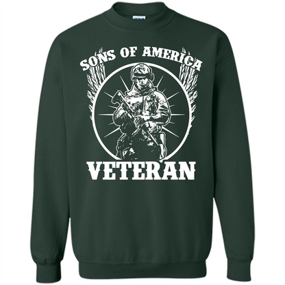 Military T-shirt Sons Of America Veteran Forest Green
