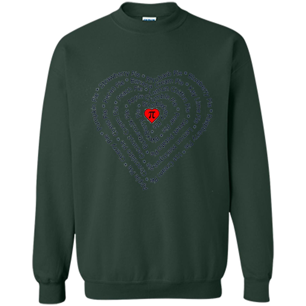 Love Math T-shirt I Love Pie Forest Green