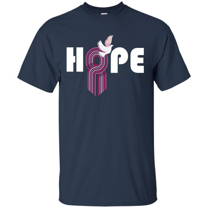 Cancer Awareness T-shirt Hope Navy