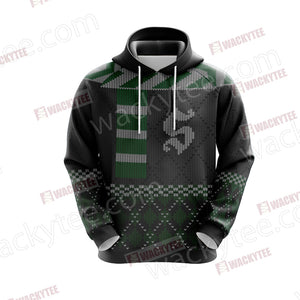 Harry Potter - Slytherin House Xmas Style Unisex 3D Hoodie