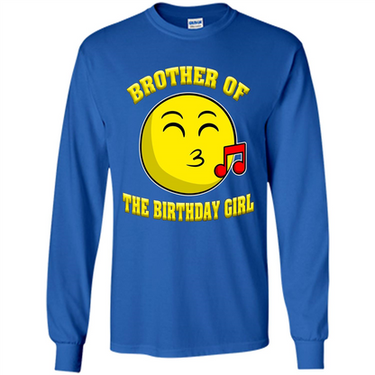 Brother Of The Birthday Girl Emoji T-shirt Royal