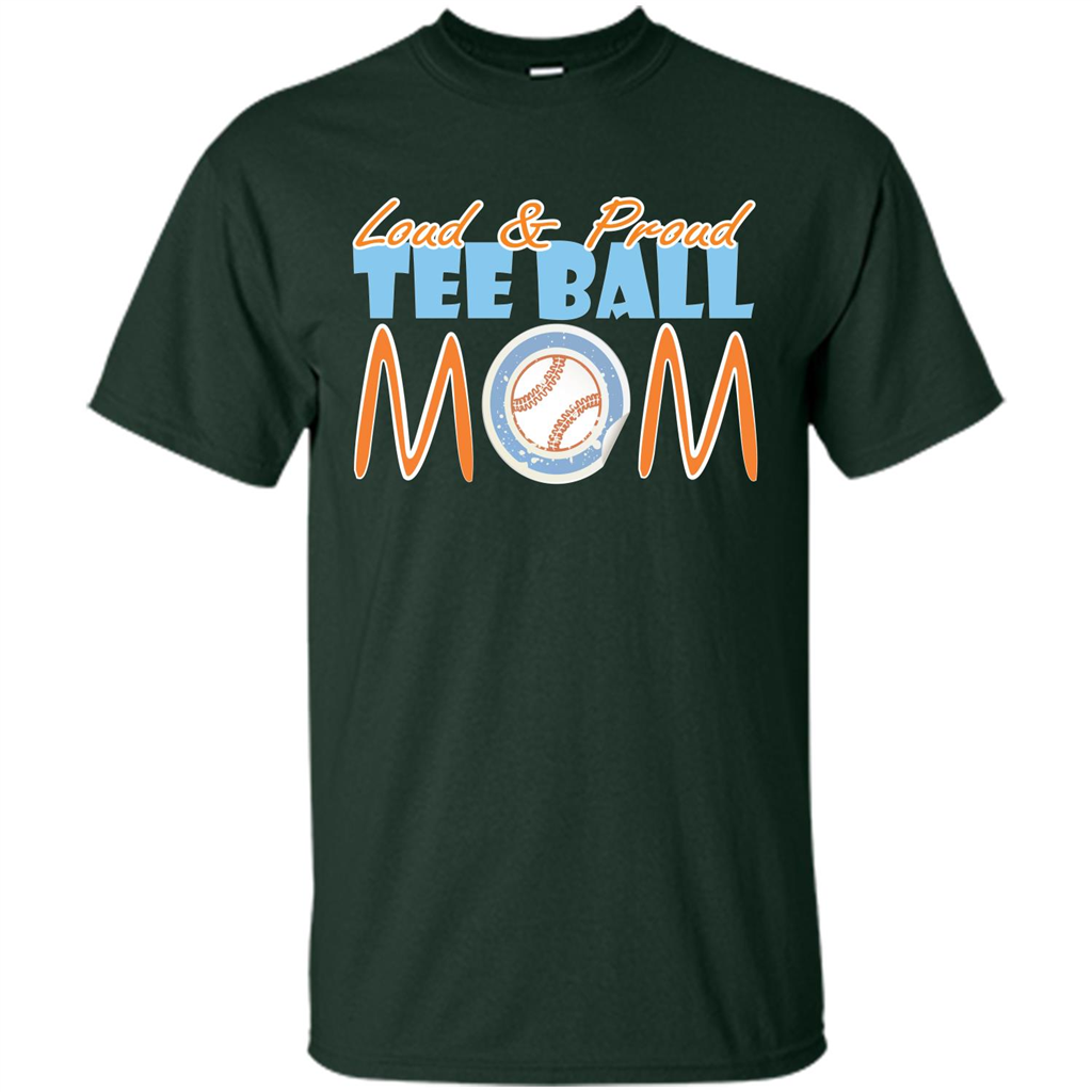 Softball Mommy T-shirt Loud And Proud Forest Green