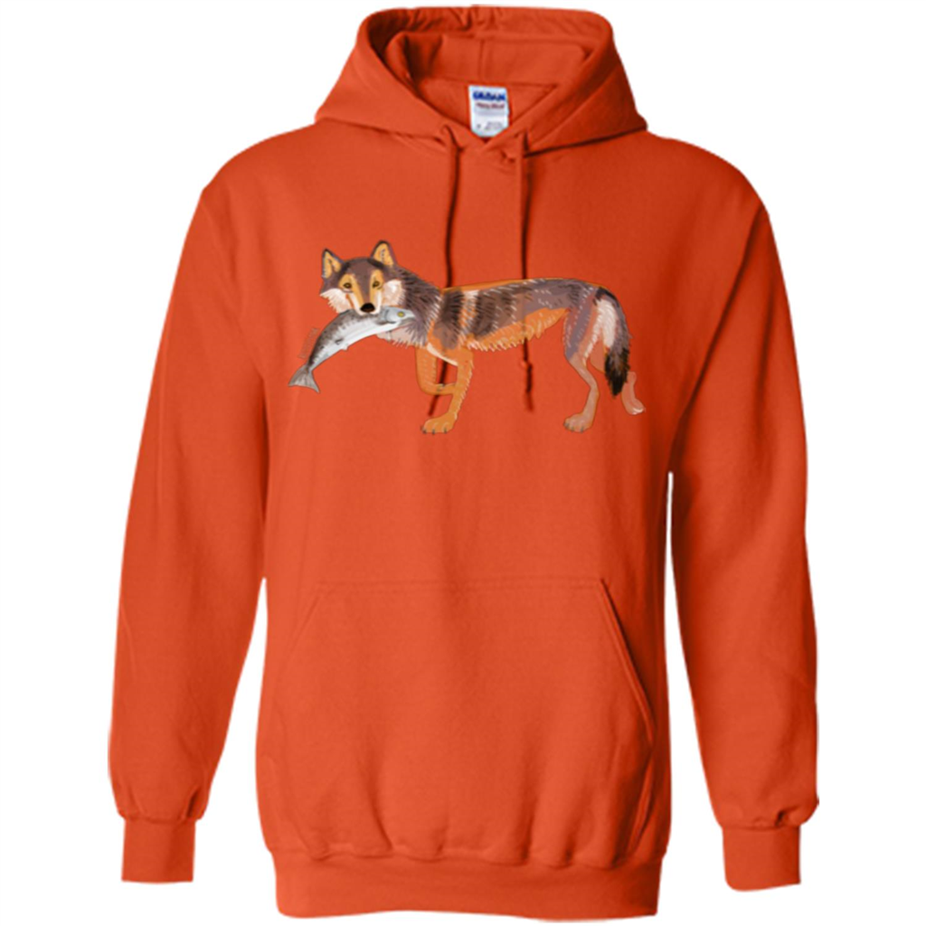 Sea Wolf T-shirt Fish and Wolf Orange