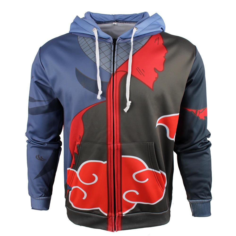 Naruto Akatsuki Cosplay Zip Up Hoodie Jacket