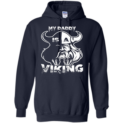 Family T-shirt My Daddy Is A Viking T-shirt Navy