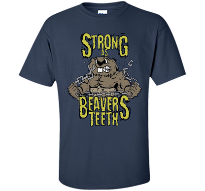 Gym T-shirt Strong As Beaver's Teeth T-shirt Navy