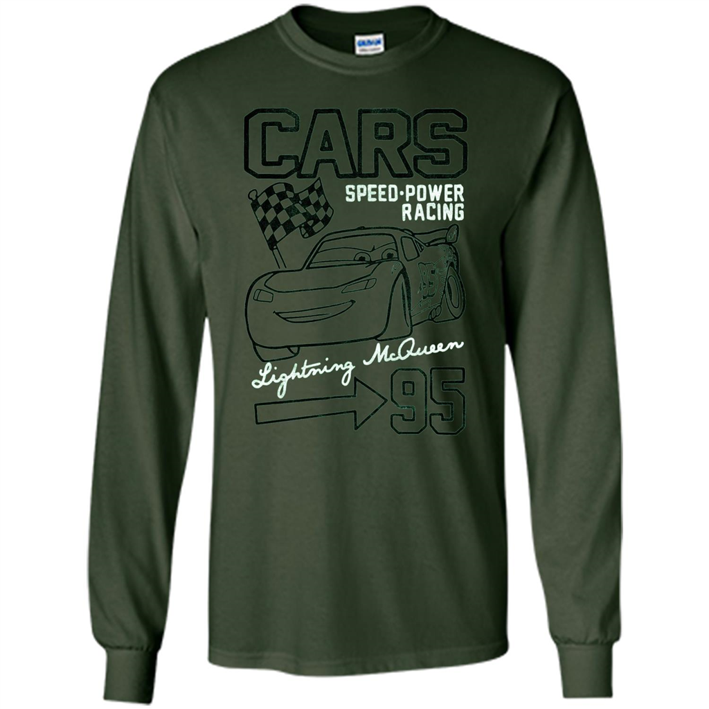 Pixar Cars McQueen Speed Power Racing 95 T-shirt Forest Green