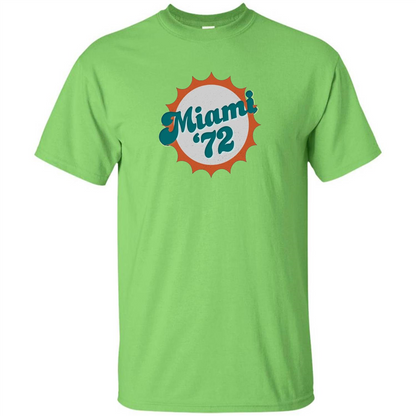 Miami 1972 Shirt Undefeated Sports Vintage T-shirt Lime