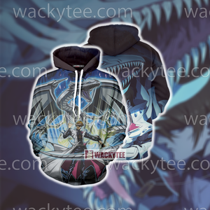 Yu gi Oh! Seto Kaiba And Blue-eyes White Dragon Hoodie