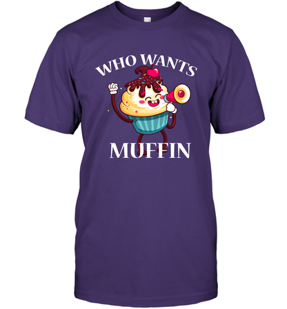 Who Wants Muffin Shirt T-Shirt T-Shirt Purple
