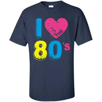 Vintage T-shirt I Love the 80's T-shirt Navy