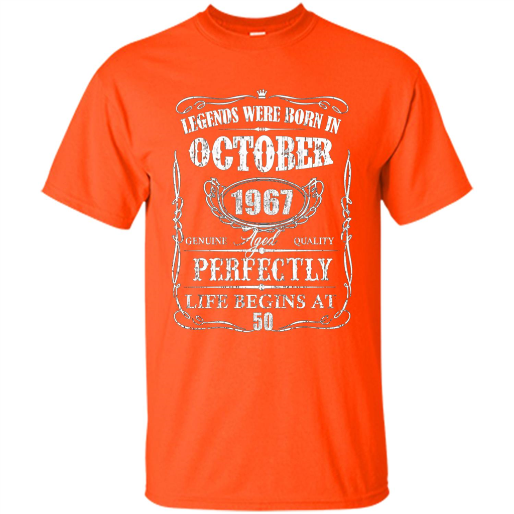 Legends Were Born In October 1967 T-shirt Orange