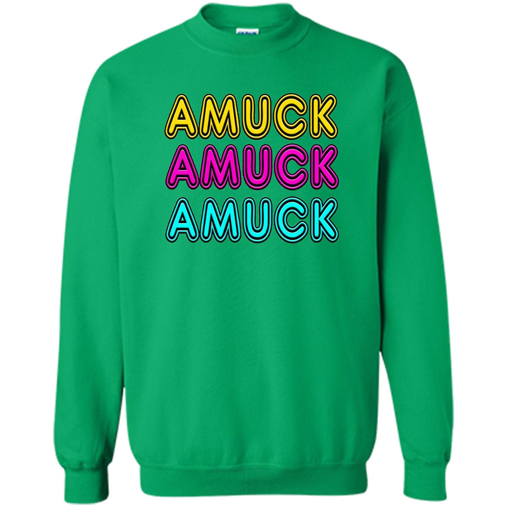 Retro Neon Sign Witches Run Amuck On Halloween T-Shirt Irish Green