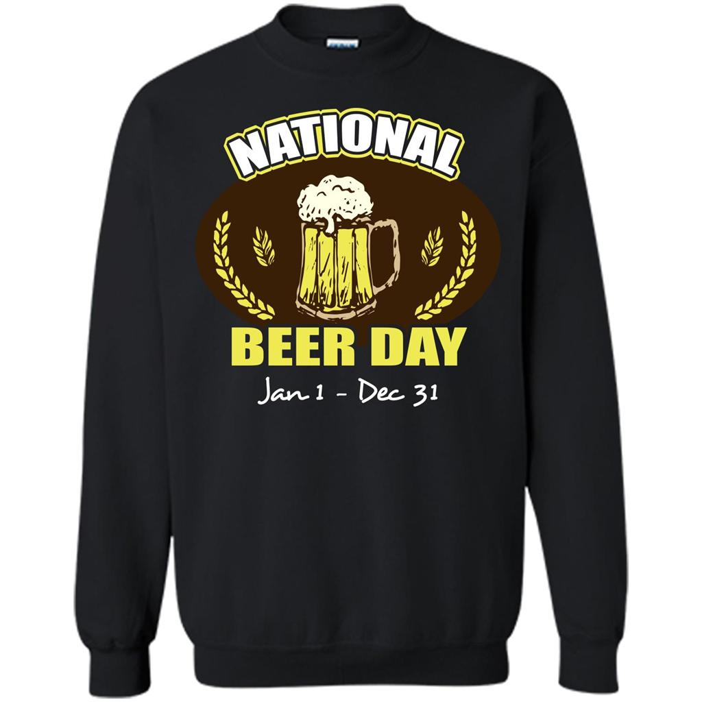Beer T-shirt National Beer Day Jan1-Dec 31 Black