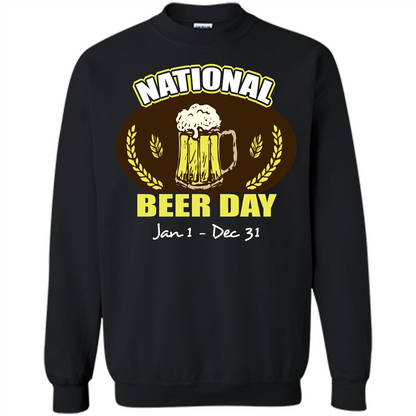 Beer T-shirt National Beer Day Jan1-Dec 31 Black