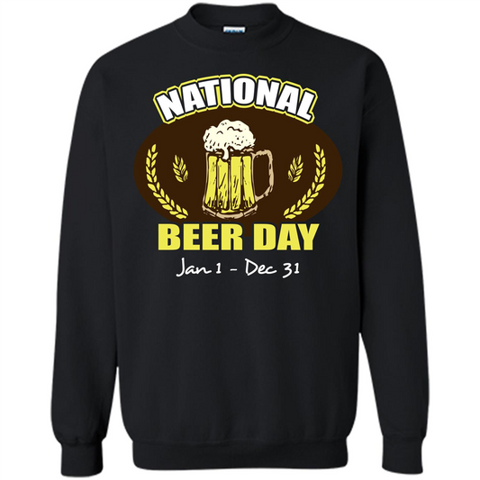 Beer T-shirt National Beer Day Jan1-Dec 31 Black