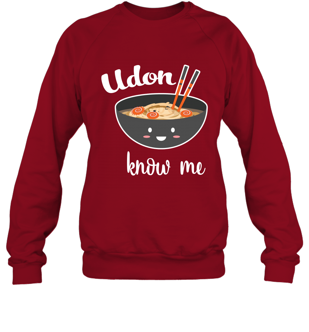 Udon Know Me Japanese Curry Shirt Sweatshirt Sweatshirt Cardinal Red