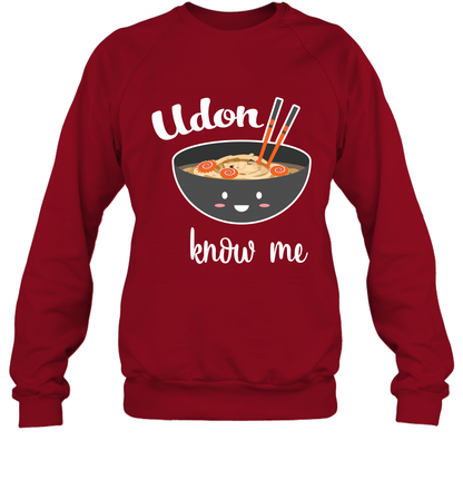 Udon Know Me Japanese Curry Shirt Sweatshirt Sweatshirt Cardinal Red