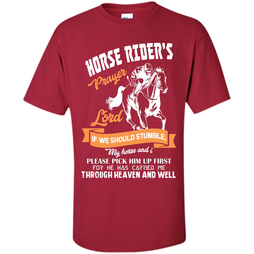 Horse Lovers T-shirt Horse Rider‰۪s Prayer Lord If We Should Stumble Cardinal