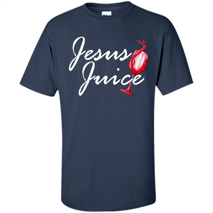 Wine T-shirt Jesus Juice Navy