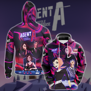 Agent A: Puzzle in disguise Video Game All-Over T-shirt Hoodie Tank Top Hawaiian Shirt Beach Shorts Joggers Hoodie S 