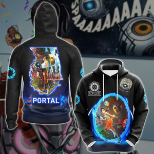 Portal Video Game 3D All Over Printed T-shirt Tank Top Zip Hoodie Pullover Hoodie Hawaiian Shirt Beach Shorts Jogger Hoodie S 